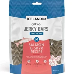 Icelandic+ Chewy Jerky Bars Salmon, Skyr & Blueberries Cat and Dog Jerky Treats - 2.5 Oz