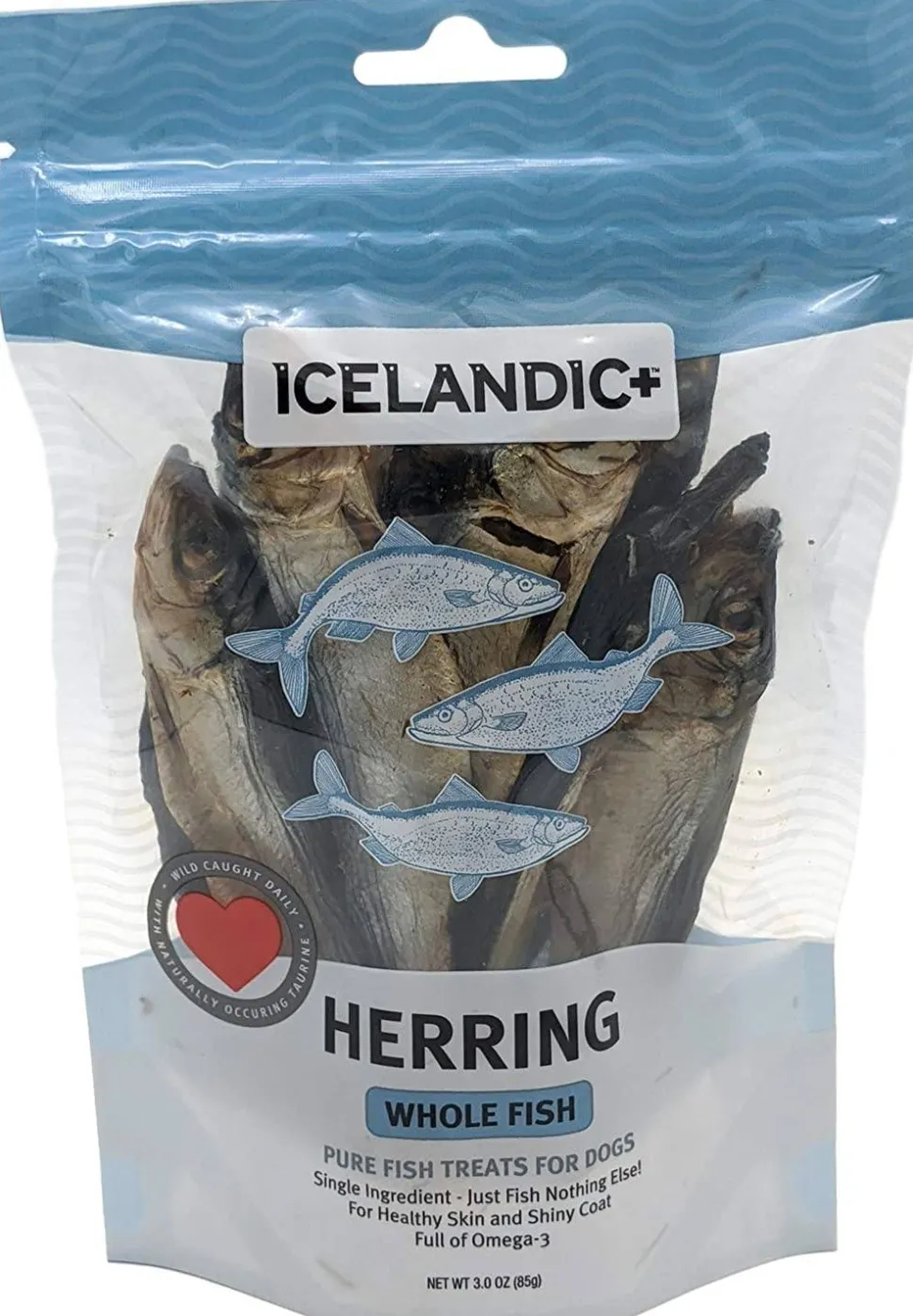 Icelandic+ Herring Whole Fish Natural Dehydrated Dog Treats - 3 oz