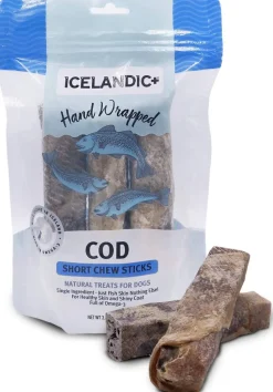 Icelandic+ 3pc/5" Cod Skin Chew Stick Natural Dehydrated Cat and Dog Treats - 5 Inch - 3.8 oz - 3 Count
