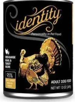 Identity 95% Grass-Fed Quail and Turkey Canned Dog Food - 13 Oz - Case of 12