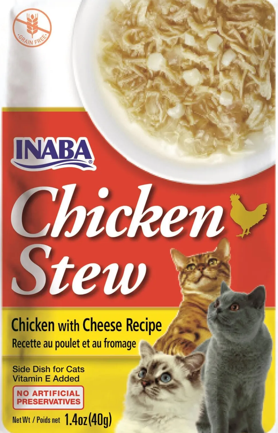Inaba Chicken Stew Side Dish for Cats Cat Treats - Chicken and Cheese - 1.4 Oz - 6 Pack