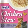 Inaba Chicken Stew Side Dish for Cats Cat Treats - Chicken and Salmon - 1.4 Oz - 6 Pack