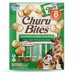 Inaba Churu Bites Soft and Chewy Dog Treats - Chicken and Tuna - .42 Oz - 8 Pack - 6 Pack