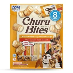 Inaba Churu Bites Soft and Chewy Dog Treats - Chicken - .42 Oz - 8 Pack - 6 Pack