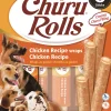 Inaba Churu Chicken and Cheese Wrapped Rolls Soft and Chewy Dog Treats - 4.2 Oz - Case of 6