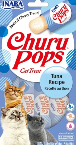 Inaba Churu Pops Cat Treats - Tuna - .54 Oz - 4 Pack - 6 Pack