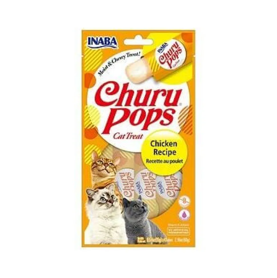 Inaba Churu Pops Cat Treats - Chicken - .54 Oz - 4 Pack - 6 Pack