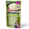 Inaba Churu Puree Skin & Coat Cat Treats - Chicken and Scallop - .5 Oz - 4 Pack - Case of 6