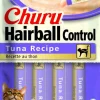 Inaba Churu Tuna Hairball Control Lickable and Squeezable Puree Cat Treats - 2 Oz (4 Pack) - Case of 6