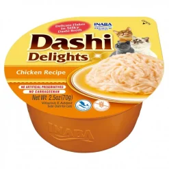 Inaba Dashi Delights Chicken Bits in Broth Cat Food Topping - 2.5 Oz - Case of 6