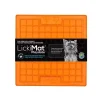 Innovative Pet Lickimat Classic Playdate Slow Feeding Mat for Cats and Puppies - Orange