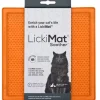 Innovative Pet Lickimat Classic Soother Slow Feeding Mat for Cats - Orange