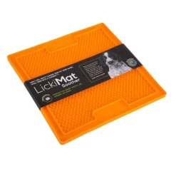 Innovative Pet Lickimat Classic Soother Slow Feeding Mat for Dogs - Orange