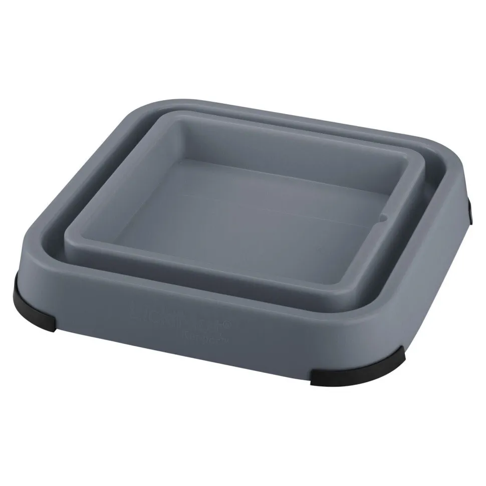 Innovative Pet Lickimat Outdoor Keeper Anti-Skid Slow Feeding Mat Holder - Gray
