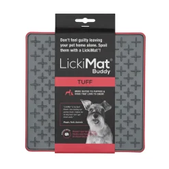 Innovative Pet Lickimat Tuff Buddy Durable Slow Feeding Mat for Dogs - Red