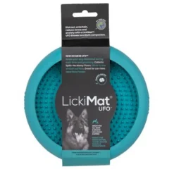 Innovative Pet Lickimat UFO Suction Grip Slow Feeding Rubber Cat and Dog Bowl - Turquise