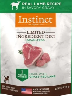 Instinct Limited Ingredient Diet Lamb Wet Dog Food Pouch - 3 Oz - Case of 24
