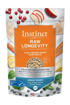 Instinct Longevity Pollock 100% Freeze-Dried Adult Dog Food - 9.5 Oz