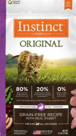 Instinct Nature's Variety Original Grain-Free Rabbit Formula Dry Cat Food - 4.5 Lbs
