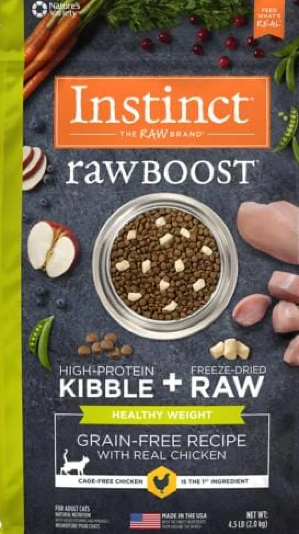 Instinct Raw Boost Indoor Health Grain Free Recipe with Real Chicken Natural Dry Cat Food