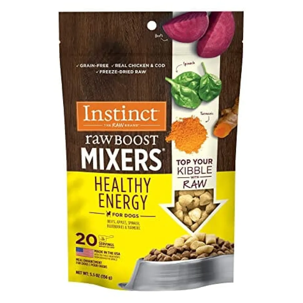 Instinct Raw Boost Mixers Grain-Free Healthy Energy Freeze-Dried Dog Food Toppers - 5.5 Oz