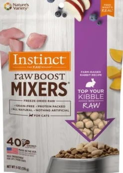 Instinct Raw Boost Mixers Grain Free Rabbit Formula Freeze Dried Cat Food Topper
