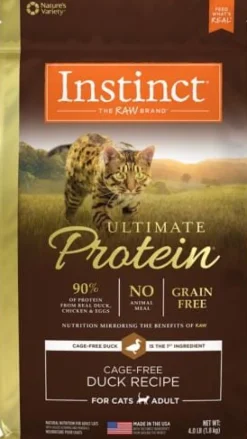 Instinct Ultimate Protein Grain-Free Cage-Free Duck Adult Dry Cat Food - 4 Lbs