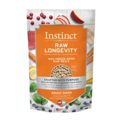 Instint Longevity 100% Freeze-Dried Raw Beef and Cod Dog Food - 9.5 Oz