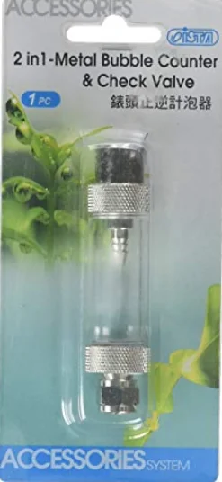 Ista 2-in-1 Metal Bubble Counter & Check Valve - Threaded