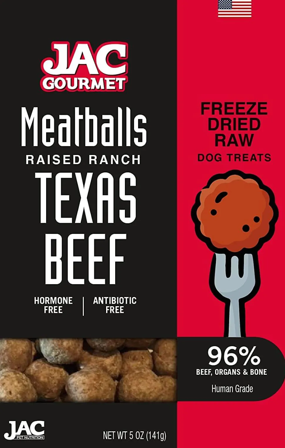 JAC Pet Nutrition Beef Meatballs Freeze-Dried Dog Treats - 5 oz