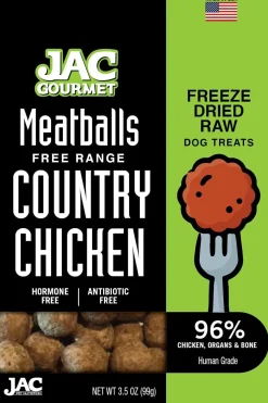 JAC Pet Nutrition Chicken Meatballs Freeze-Dried Dog Treats - 3.5 oz