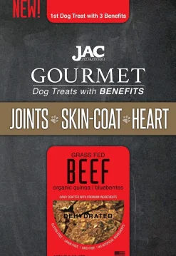 JAC Pet Nutrition Joint Skin Coat and Heart Beef Dehydrated Dog Treats - 8 oz