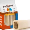 Jack & Pup 3" - 4" White Bone Filled with Bully Stick Dog Natural Chews - 2 pc Bag