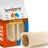 Jack & Pup 3" - 4" White Bone Filled with Bacon & Cheese Dog Natural Chews - 2 pc Bag