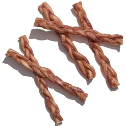 Jack & Pup Displays 12" Braided Bully Sticks Dog Bully Sticks - 20 ct