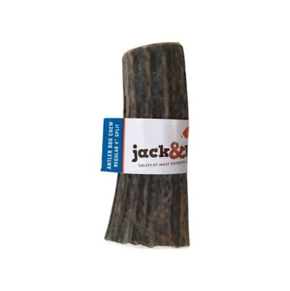 Jack & Pup Elk Split Regular 4" Dog Natural Chews - 1 Each