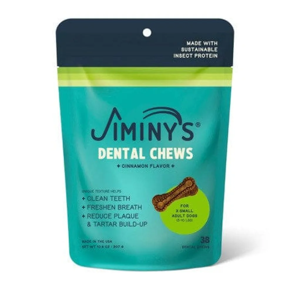 Jiminy's Cinnamon Flavored Dental Dog Chews - Small - 20 Count - 12 Oz