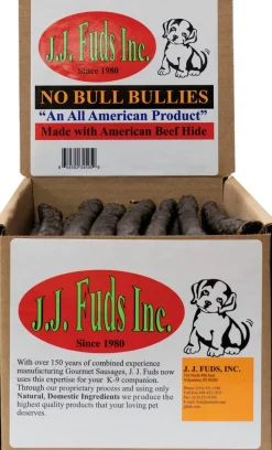 J.J. Fuds No Bull Display Natural Dog Chews - Beef - 12 In