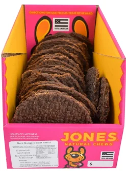 Jones Natural Chews Bark Burgers Chicken Blend Natural Dog Chews - 30 Count