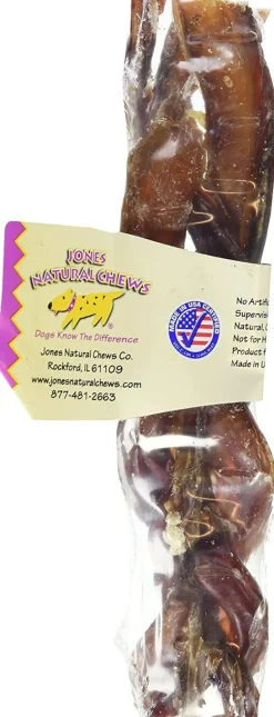 Jones Natural Chews Braided Stick Large - 6-7 Inch - 1 oz