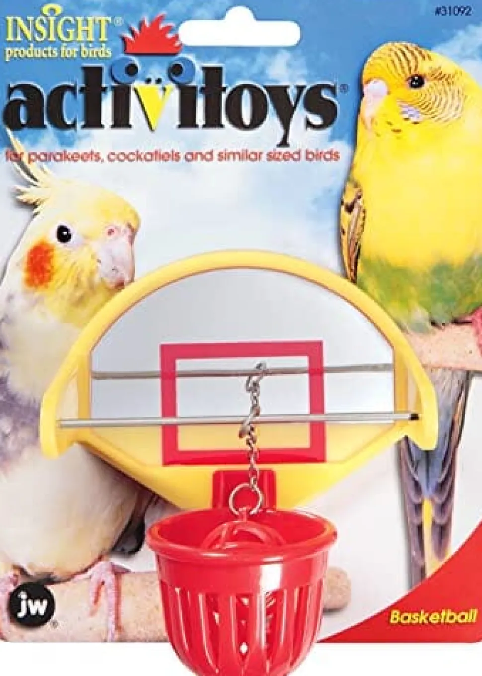 JW Pet Activitoys Birdie Basketball Plastic Bird Toy