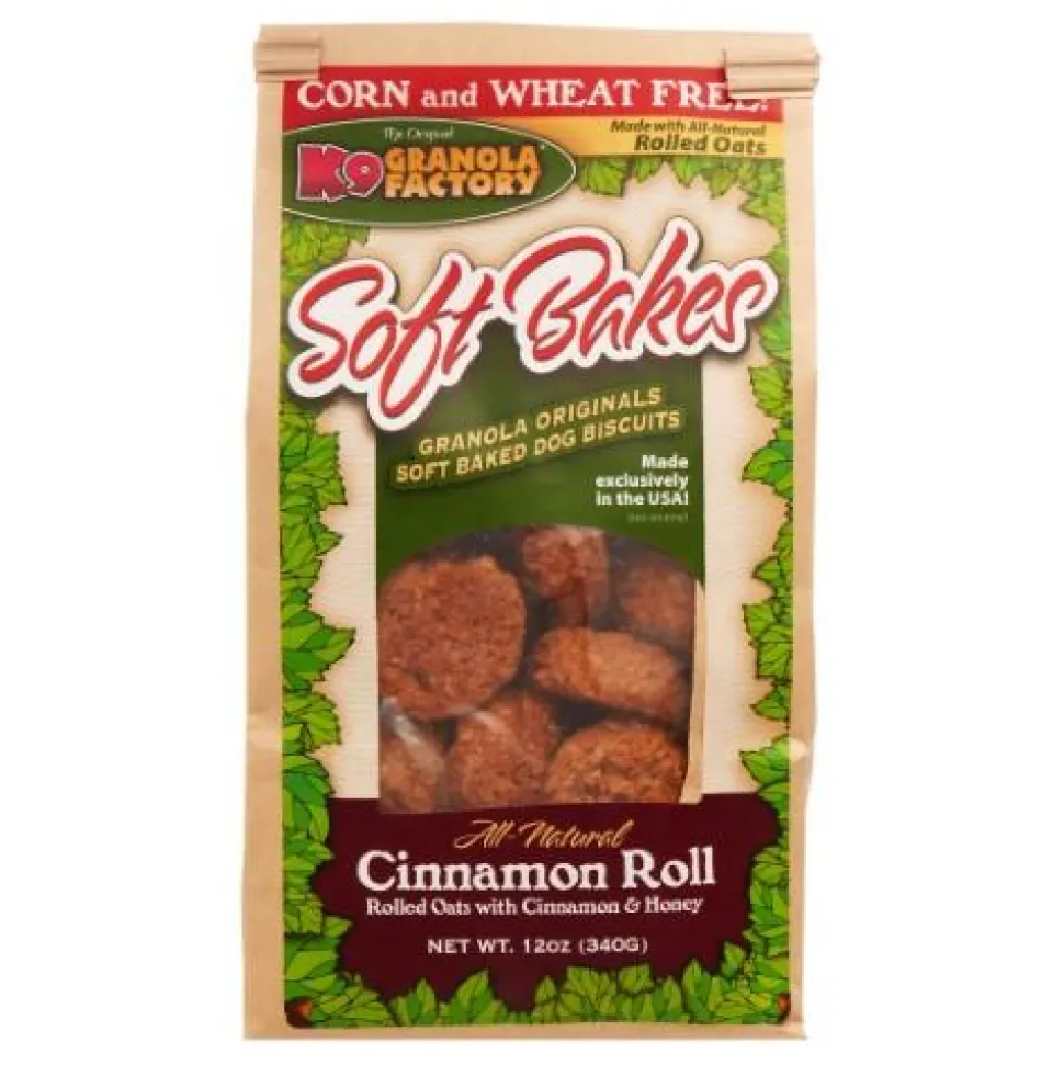 K9 Granola Granola Soft Bakes Cinnamon Roll Crunchy Dog Treats - 12oz