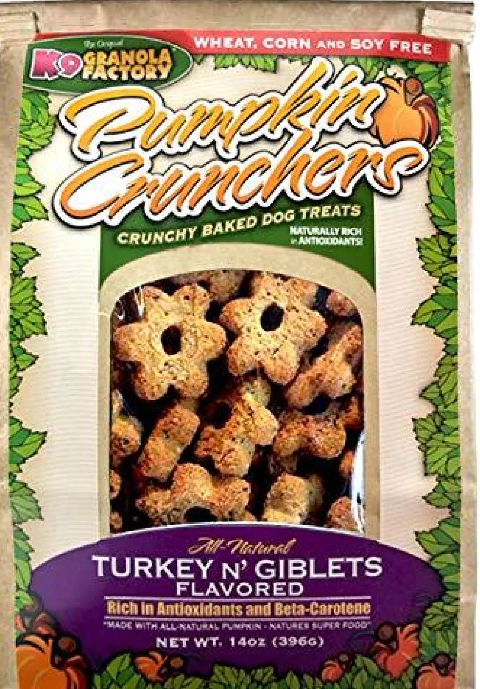 K9 Granola Pumpkin Cruncher Turkey N' Giblet Crunchy Dog Treats - 14oz