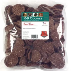 K-9 Kraving Treats Canine Cookie - Beef Liver Baked Dog Treats - Case of 5 lb