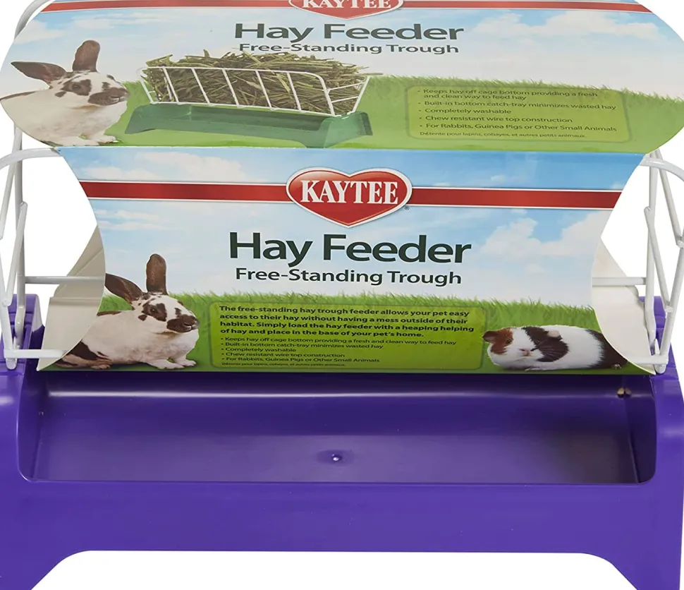 Kaytee Free Standing Trough Hay Feeder Assorted - 7 in