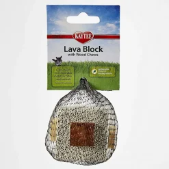 Kaytee Lava Block With Wood Chews - 2.5 in X 2.5 in X 5 in