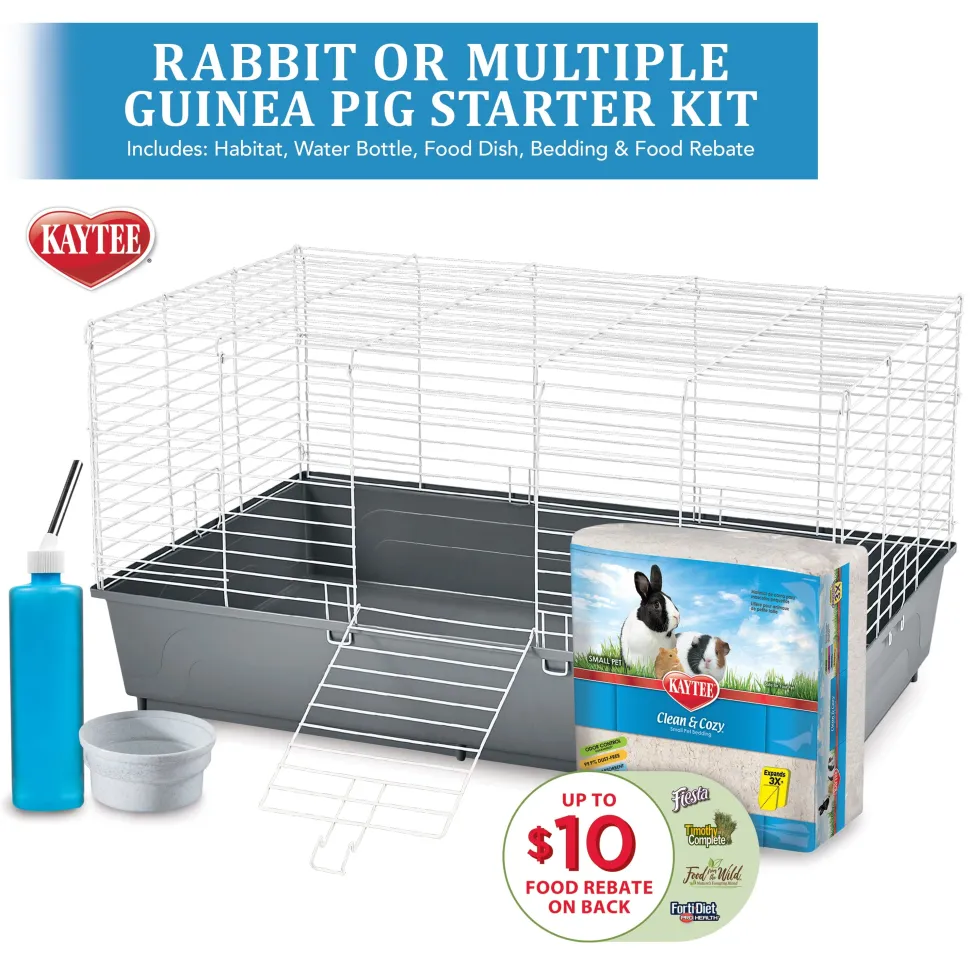 Kaytee My First Home Rabbit or Multiple Guinea Pig Starter Kit - 42 X 18 X 20
