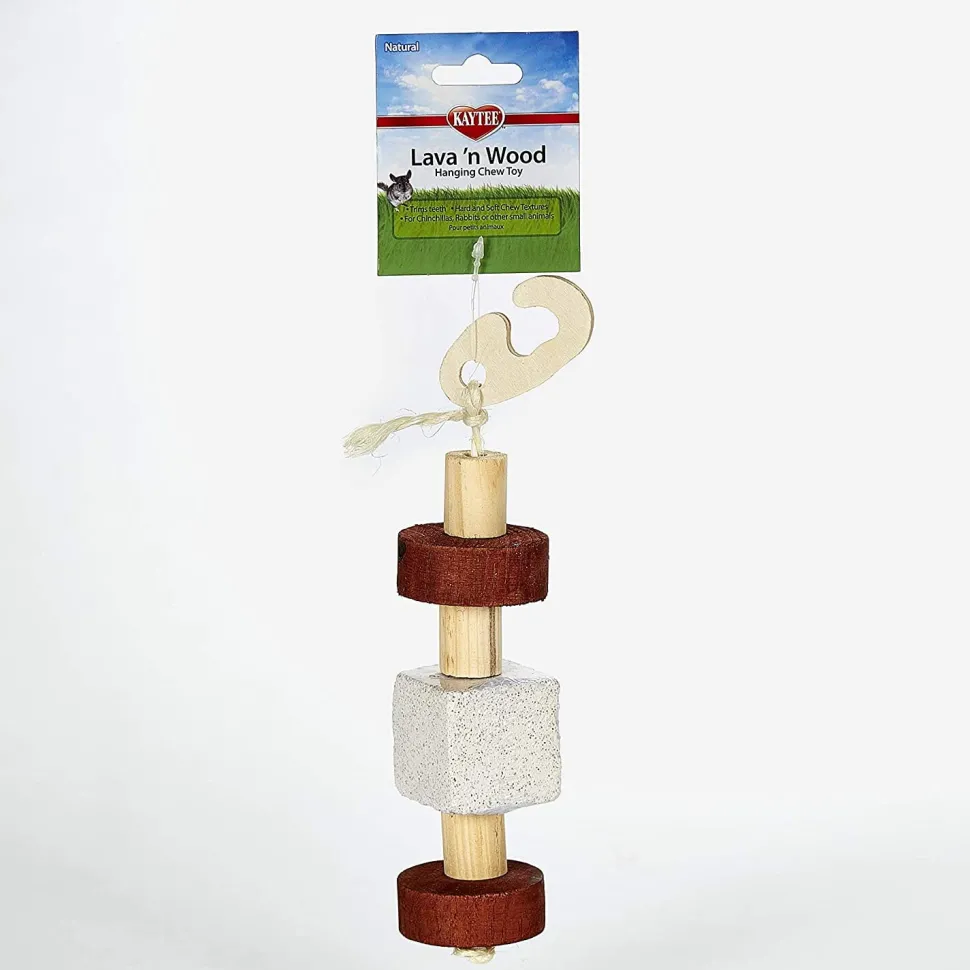 Kaytee Natural Lava 'n Wood Hanging Toy - 2 in X 2.5 in X 11 in