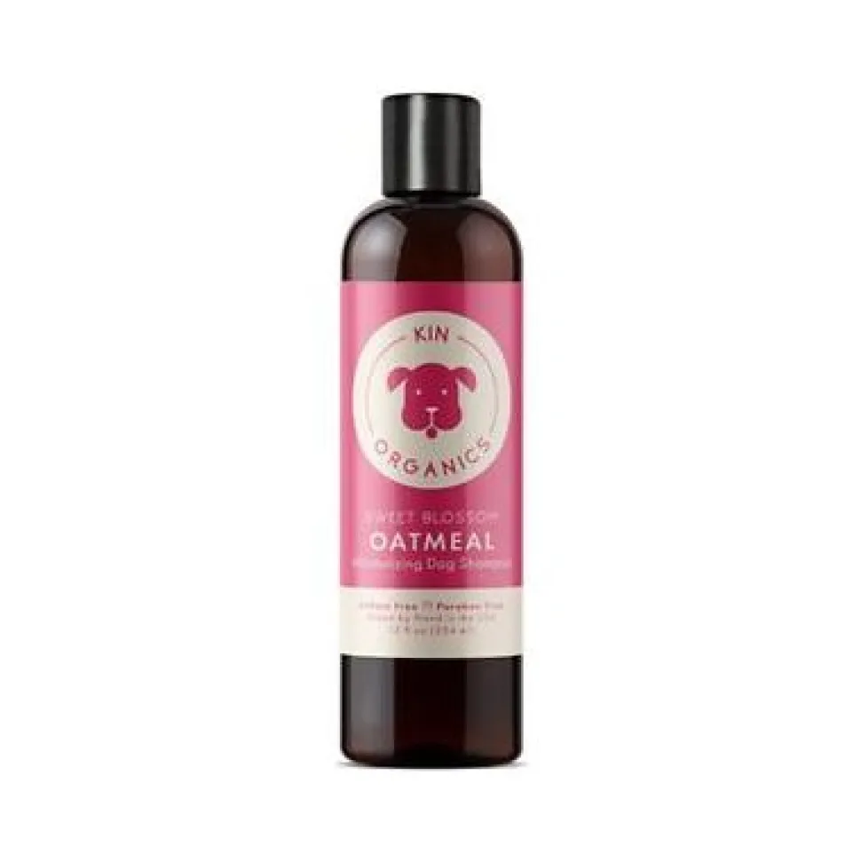 KIN + KIND Organic Skin and Coat Oatmeal Sweet Blossom Cat and Dog Shampoo - 12 oz Bottle