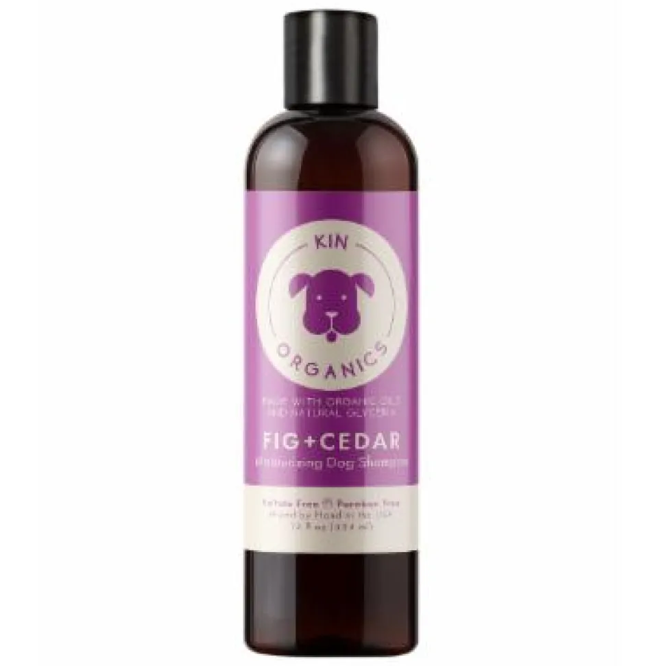 KIN + KIND Organic Skin and Coat Oatmeal Cat and Dog Shampoo - Fig and Cedar - 12 oz Bottle